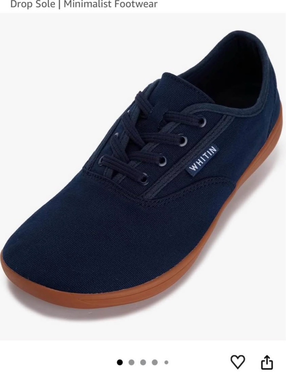 WHITIN Navy Canvas Athletic Sneaker with Tan Rubber Sole